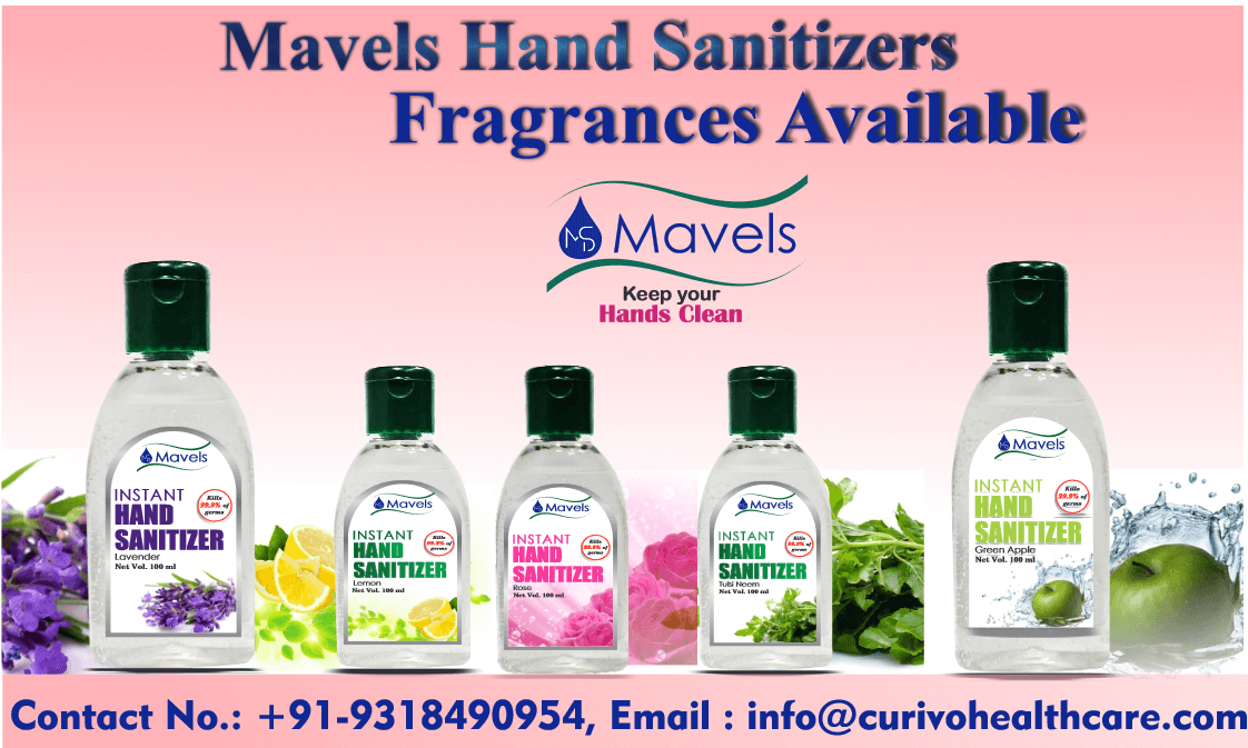 Mavels Hand Sanitizers fragrances available