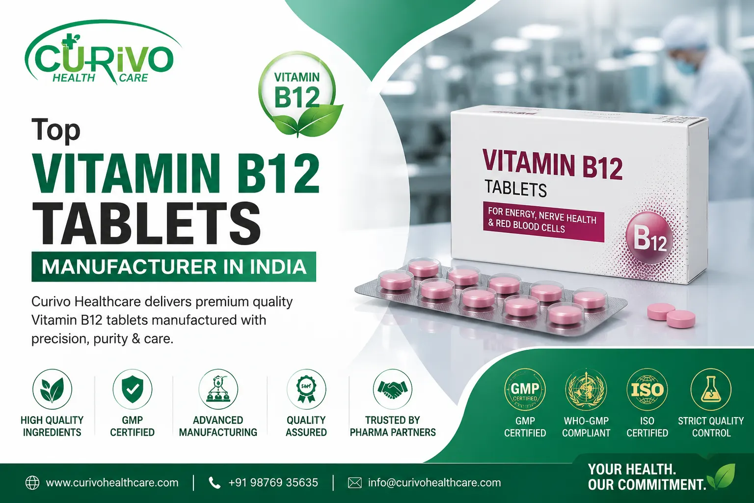 Top Vitamin B12 Tablets Manufacturer in India