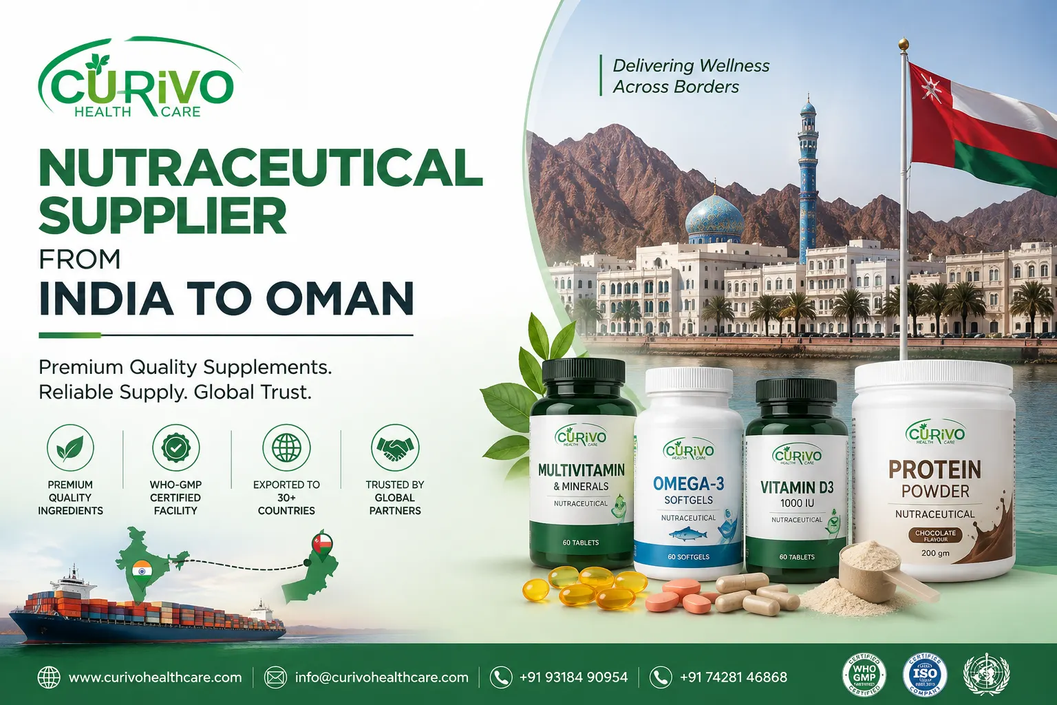 Nutraceutical Supplier from India to Oman