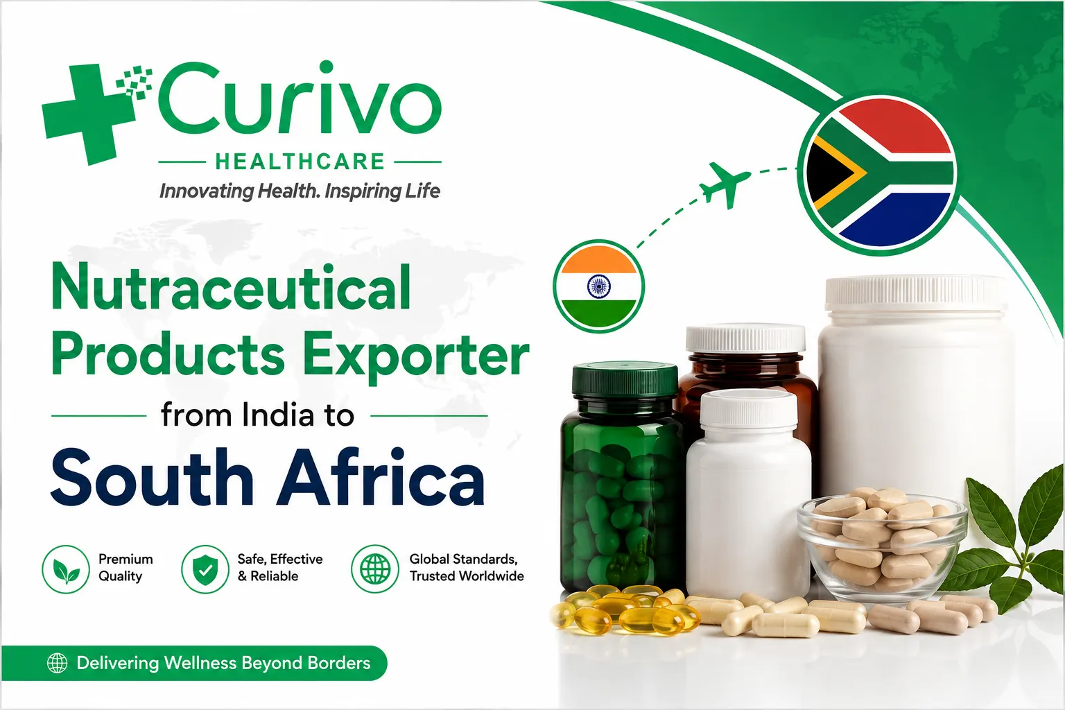 Nutraceutical Products Exporter from India to South Africa- Curivo Healthcare