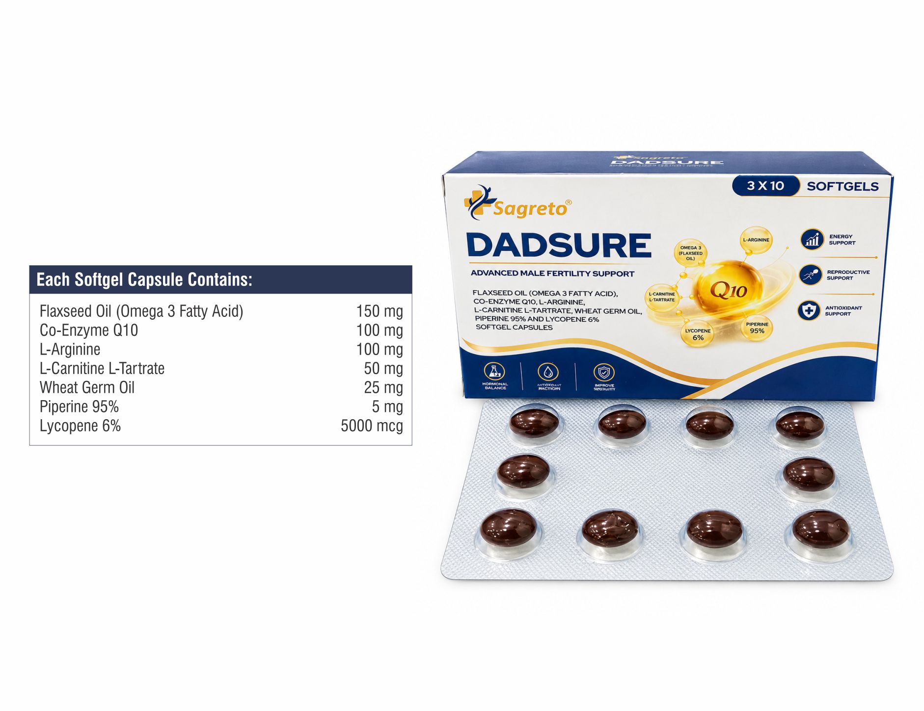 Omega 3 softgel capsules for export in India