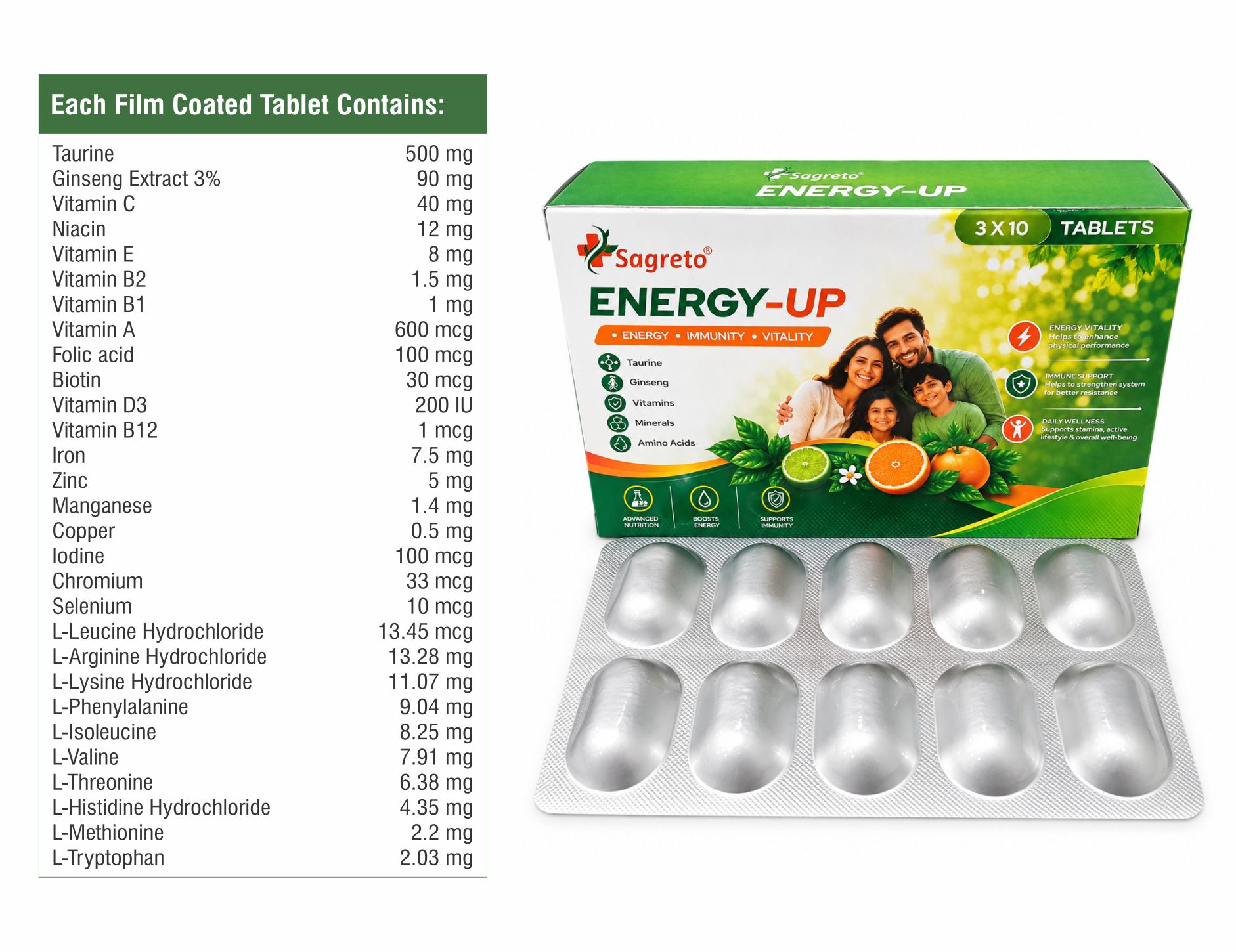 Multivitamin, Multimineral, and Amino Acid Softgel Capsules for Export