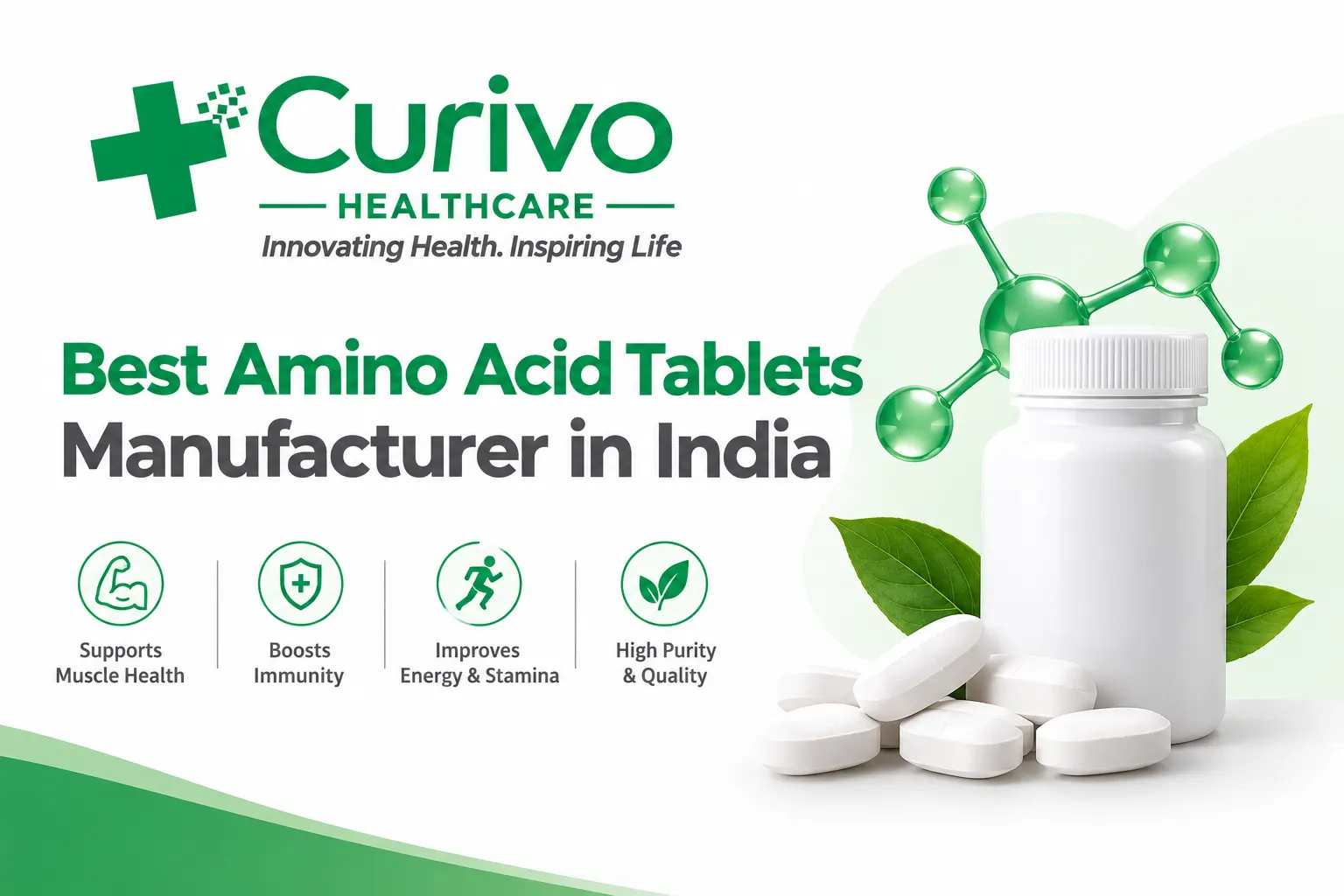 Best Amino Acid Tablets Manufacturer in India Curivo Healthcare